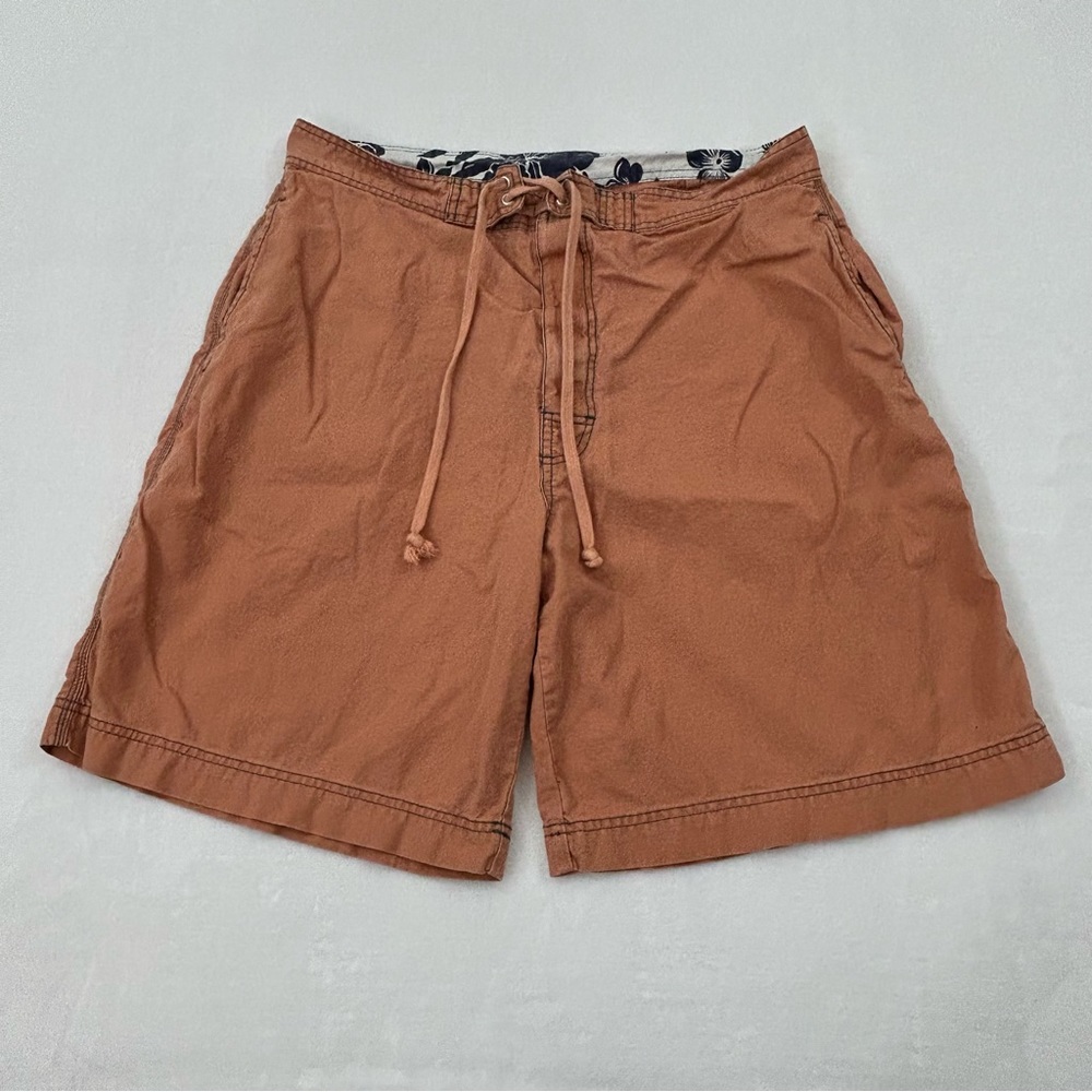 Vintage Arizona Jean Company Faded Orange Surf Swim Trunks Board Shorts Mens 36